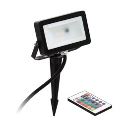 Loops IP44 Outdoor Recessed Ground Light Black Aluminium 10W Built in LED - thumbnail 1