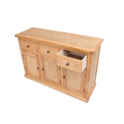 Cabinet Bits Lucca Waxed 3 Drawer 3 Door Sideboard Brass Knob in Light Brown - thumbnail 5