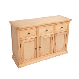 Cabinet Bits Lucca Waxed 3 Drawer 3 Door Sideboard Brass Knob in Light Brown - thumbnail 3