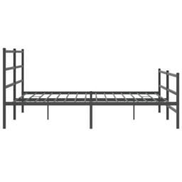 Berkfield Home Metal Bed Frame without Mattress with Footboard¬†Black 200x200cm in Black - Size: 200x200 cm - thumbnail 6
