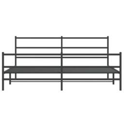 Berkfield Home Metal Bed Frame without Mattress with Footboard¬†Black 200x200cm in Black - Size: 200x200 cm - thumbnail 5