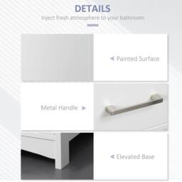 Wyld Haus Noka 163cm Tall Slim Wall Mounted Bathroom Linen Cabinet in White and - thumbnail 7