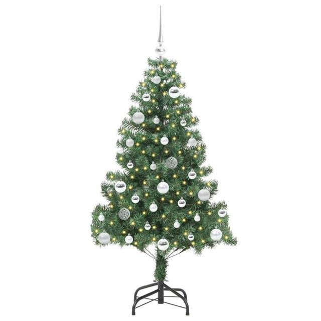 Berkfield Home Lush Christmas Tree with 150 LEDs with Stand Green 150 cm PVC - image 1