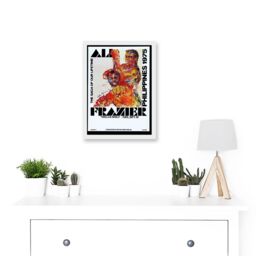 Artery8 Sport Advert Boxing Thrilla Manila Ali Frazier Fight Philippines 1975 Artwork Framed Wall Art Print A4 in White - thumbnail 2