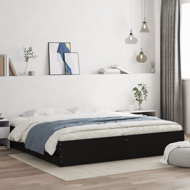 Berkfield Home Bed Frame with Drawers without Mattress Black 160x200 cm - image 1