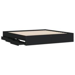 Berkfield Home Bed Frame with Drawers without Mattress Black 160x200 cm - thumbnail 5