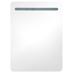 Berkfield Home LED Bathroom Mirror Cabinet Black 60x11x80 cm - Size: 60 x 11 x 80 cm - thumbnail 3
