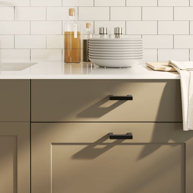 Berkfield Home Cabinet Handles 20 pcs Black 64 mm Stainless Steel - image 1