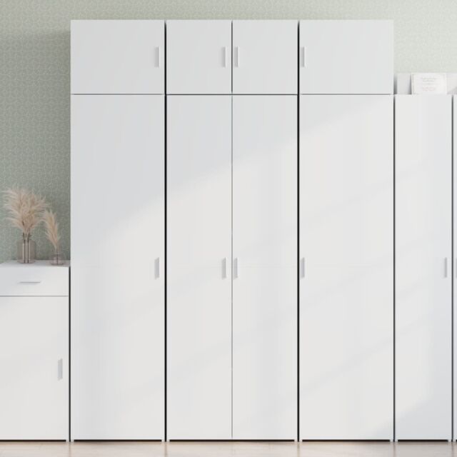 Berkfield Home Highboard White 70x42.5x185 cm Engineered Wood - image 1