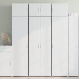 Berkfield Home Highboard White 70x42.5x185 cm Engineered Wood - thumbnail 1