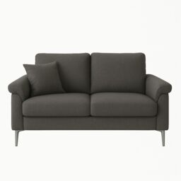 KOSY KOALA Modern Grey Sofa 2 1 Seater Set Fabric with Chrome Feet - Comfortable Couch with Cushion for Living Room, Bedroom or Office - thumbnail 4