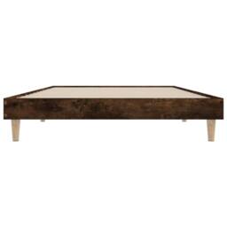 Berkfield Home Durable Bed Frame Smoked Oak 100x200 cm Engineered Wood in Brown - thumbnail 6