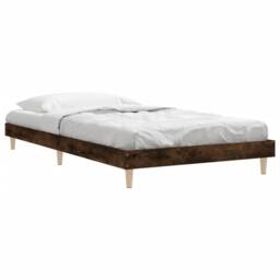 Berkfield Home Durable Bed Frame Smoked Oak 100x200 cm Engineered Wood in Brown - thumbnail 5