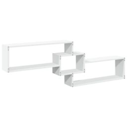 Berkfield Home Wall Cabinet 158x18x53 cm White Engineered Wood - Size: 158 x 18 x 53 cm - thumbnail 6