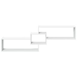 Berkfield Home Wall Cabinet 158x18x53 cm White Engineered Wood - Size: 158 x 18 x 53 cm - thumbnail 4