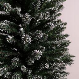 Samuel Alexander 6.5ft (2m) Pencil Style Slim Snow Tipped Artificial Christmas Tree in Green - thumbnail 4