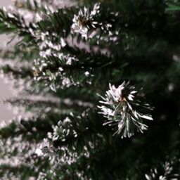 Samuel Alexander 6.5ft (2m) Pencil Style Slim Snow Tipped Artificial Christmas Tree in Green - thumbnail 6