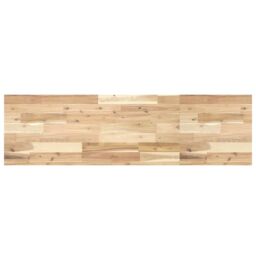 Berkfield Home Bathroom Vanity Top Untreated 160x40x4 cm Solid Wood Acacia in Brown - Size: 160 x 40 x 4 cm - thumbnail 1