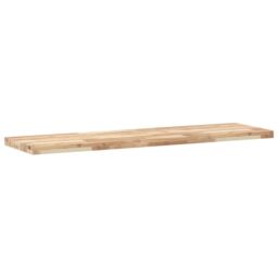 Berkfield Home Bathroom Vanity Top Untreated 160x40x4 cm Solid Wood Acacia in Brown - Size: 160 x 40 x 4 cm - thumbnail 4