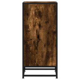Berkfield Home Sideboard Smoked Oak 35.5x35x76 cm Engineered Wood & Metal in Brown - thumbnail 5