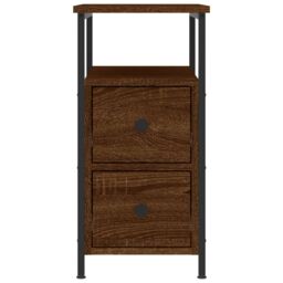 Berkfield Home Bedside Cabinets 2 pcs Brown Oak 30x60x60 cm Engineered Wood - Size: 30 x 60 x 60 cm - thumbnail 6