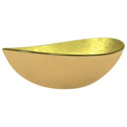 Berkfield Home Basin Tempered Glass 54.5x35x15.5 cm Gold