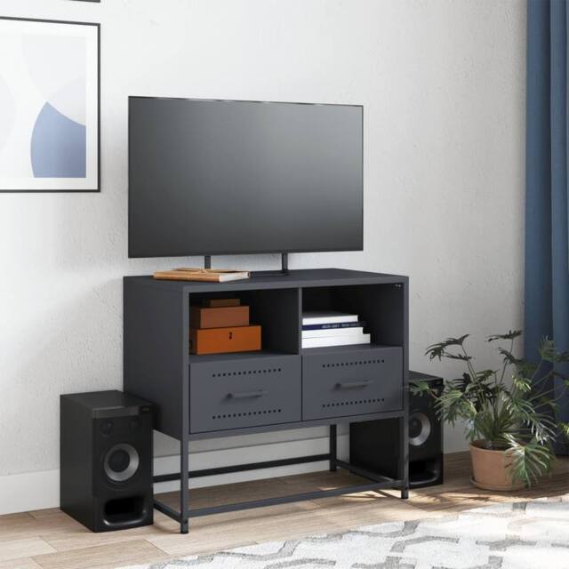 Berkfield Home TV Cabinet Anthracite 68x39x60.5 cm Steel in Dark Grey - image 1