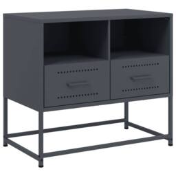 Berkfield Home TV Cabinet Anthracite 68x39x60.5 cm Steel in Dark Grey - thumbnail 3