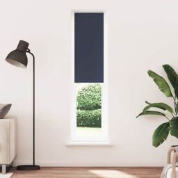 Berkfield Home Roller Blind Blackout Marine 45x230 cm Fabric Width 40.7 cm Polyester in Blue - thumbnail 2