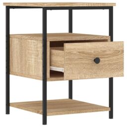 Berkfield Home Bedside Cabinet Sonoma Oak 40x42x56 cm Engineered Wood in Brown - Size: 40 x 42 x 56 cm - thumbnail 5
