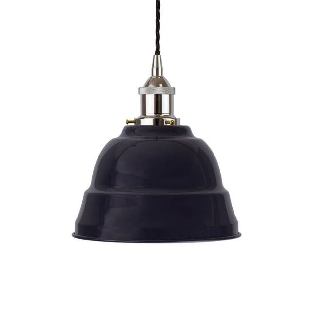 SE Home Navy Blue Lincoln Pendant Light - Nickel - Black Twisted - image 1