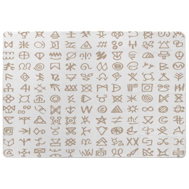 Benjamin Tate Design Viking Ritual Symbols Designer Rug in Natural - Size: Large - image 1