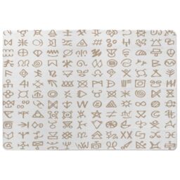 Benjamin Tate Design Viking Ritual Symbols Designer Rug in Natural - Size: Large - thumbnail 1