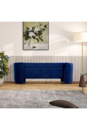 Living and Home Storage Bench in Blue in Dark Blue - thumbnail 1