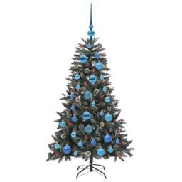 Berkfield Home Artificial Christmas Tree with 150 LEDs Green 68 x 68 x 120 cm - thumbnail 4