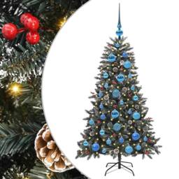Berkfield Home Artificial Christmas Tree with 150 LEDs Green 68 x 68 x 120 cm - thumbnail 2