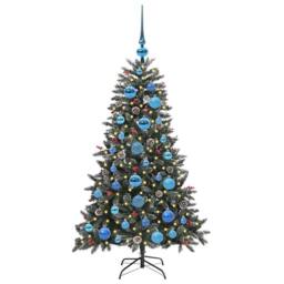 Berkfield Home Artificial Christmas Tree with 150 LEDs Green 68 x 68 x 120 cm - thumbnail 3
