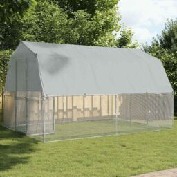 Berkfield Home Bird Cage with Door Silver Galvanised Steel
