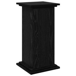 Berkfield Home Display Stand with Storage Black Oak 31x30x60 cm Engineered Wood - Size: 31 x 30 x 60 cm - thumbnail 2