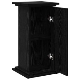 Berkfield Home Display Stand with Storage Black Oak 31x30x60 cm Engineered Wood - Size: 31 x 30 x 60 cm - thumbnail 4