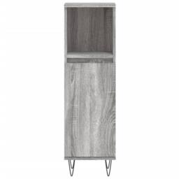 Berkfield Home Modern 3 Piece Bathroom Furniture Set Grey Sonoma Engineered Wood - thumbnail 8