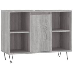 Berkfield Home Modern 3 Piece Bathroom Furniture Set Grey Sonoma Engineered Wood - thumbnail 9