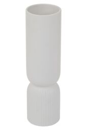 Orsina Sturdy Ceramic Design Vase, Spacious Flower Ceramic Vase, Lightweight Vase For Artificial Flowers in White - thumbnail 2