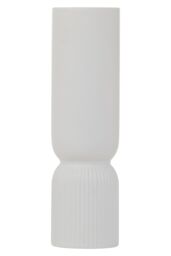 Orsina Sturdy Ceramic Design Vase, Spacious Flower Ceramic Vase, Lightweight Vase For Artificial Flowers in White