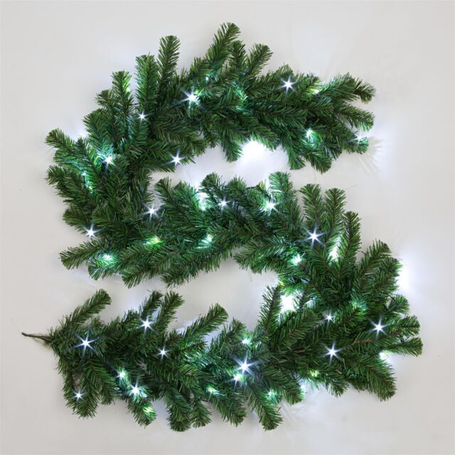 Shatchi 2m/200cm Green Christmas Garland Alaskan Pine for Fireplaces Home Wall Door Stair Artificial Xmas Tree Garden Yard Decorations - image 1