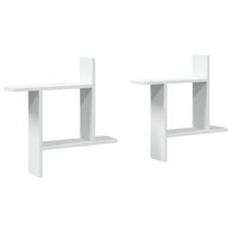 Berkfield Home Durable Wall Shelves 2 pcs White 50x12x50 cm Engineered Wood - Size: 50 x 12 x 50 cm - thumbnail 3