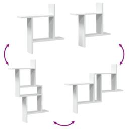 Berkfield Home Durable Wall Shelves 2 pcs White 50x12x50 cm Engineered Wood - Size: 50 x 12 x 50 cm - thumbnail 7