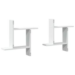 Berkfield Home Durable Wall Shelves 2 pcs White 50x12x50 cm Engineered Wood - Size: 50 x 12 x 50 cm - thumbnail 6