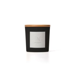 Aroma Naturals Frosted Decadence Glass Candle - Vanilla Bean Scent in Black - Size: Large