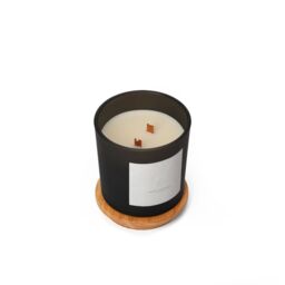 Aroma Naturals Frosted Decadence Glass Candle - Vanilla Bean Scent in Black - Size: Large - thumbnail 4